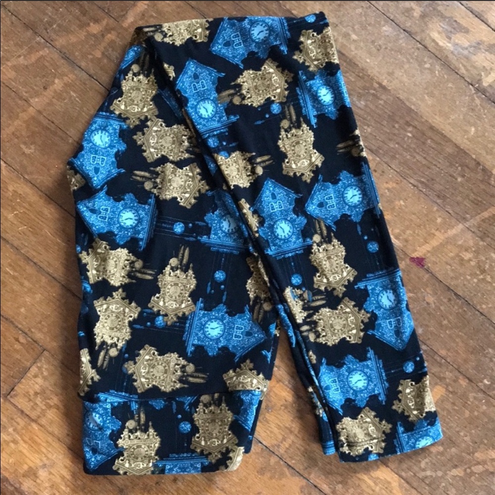 Lularoe Bundle Of 3 Os Leggings Clocks Tribal - image 2